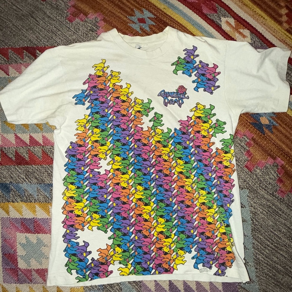 Grateful Dead dancing bears all over tee 1993 original size large
